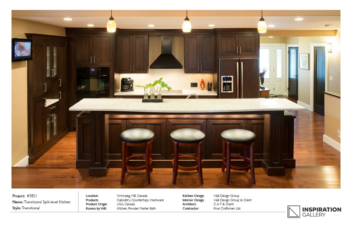 Transitional Split-level Kitchen